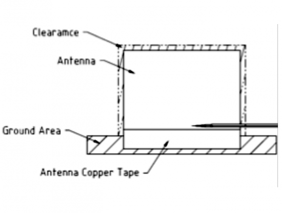 LTE Antenne MHF/U.FL-LP-068 kompatibler Stecker 2 ~ 3,5 dBi 150 mm PCB intern selbstklebend