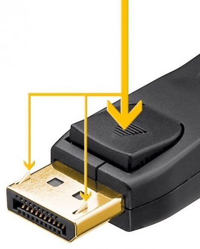 DisplayPort 1.2 Kabel 4K 60Hz DisplayPort Stecker  DisplayPort Stecker schwarz - Lnge: 2,00 m