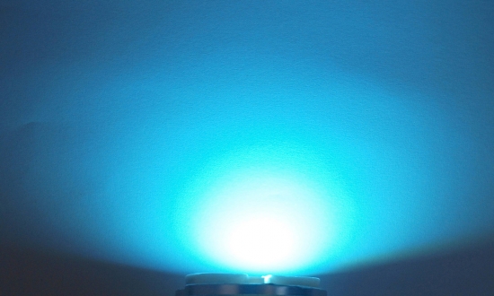 OptoSupply LED, 5mm, 6-6,7lm, 15, klar, cyan blue