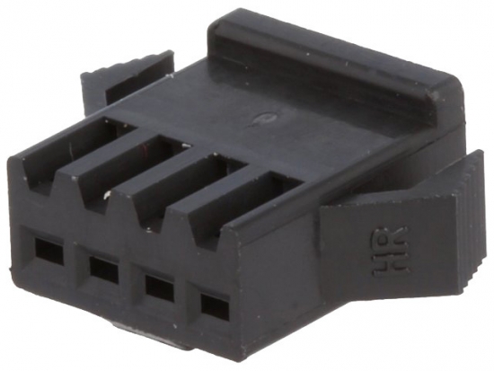 Steckverbinder Gehäuse kompatibel zu JST SMP-04V-BC, weiblich, 4 Pin, schwarz