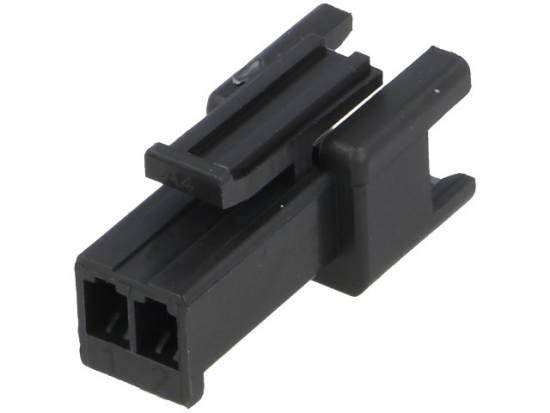 Steckverbinder Gehuse kompatibel zu JST SMR-02V-B, mnnlich, 2 Pin, schwarz