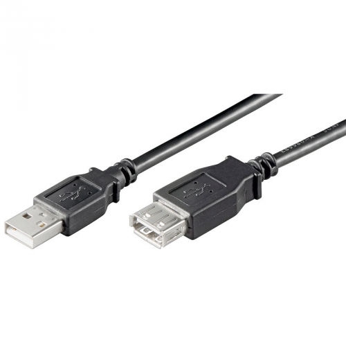 USB 2.0 Hi-Speed Verlängerungskabel A Stecker – A Buchse schwarz - Länge: 0,60 m