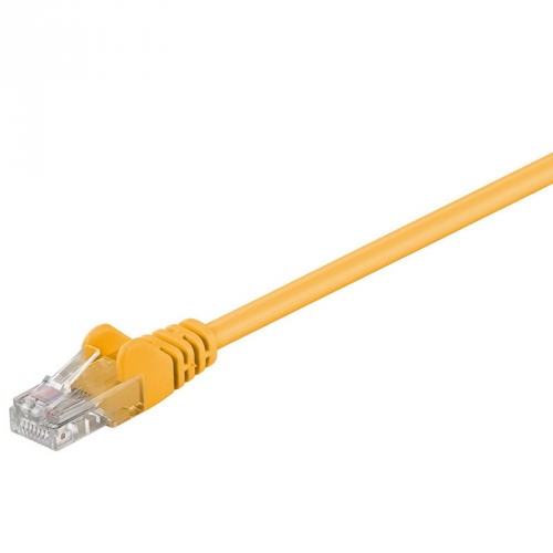 CAT 5e Netzwerkkabel, U/UTP, gelb - Lnge: 1,0 m