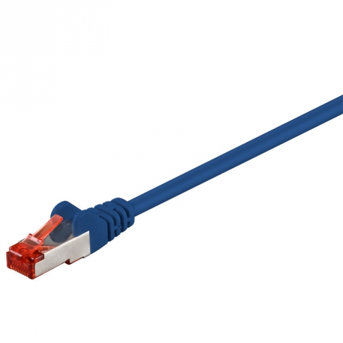 CAT 6 Netzwerkkabel, S/FTP, LS0H, blau - Länge: 0,50 m
