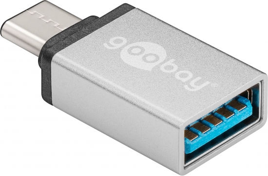 USB-C 3.0 Adapter, Metall, C Stecker – A Buchse - Farbe: silber