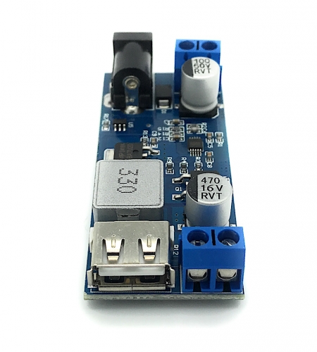 Netzteilmodul 9 - 36V -> 5V / 5A mit USB Ausgang und Schraubklemmen