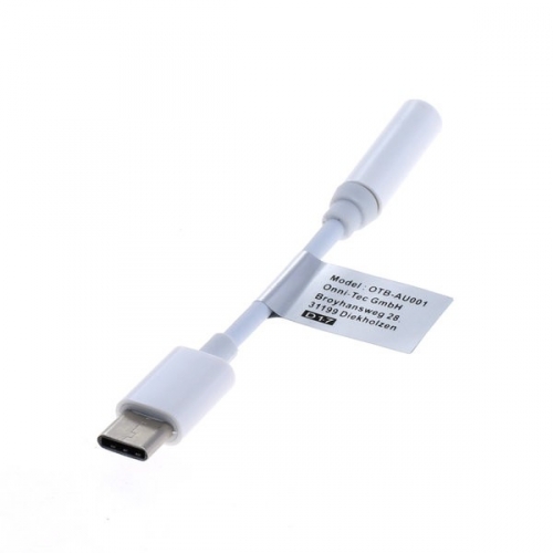 Audio Adapter USB-C Stecker - Klinkenbuchse weiß