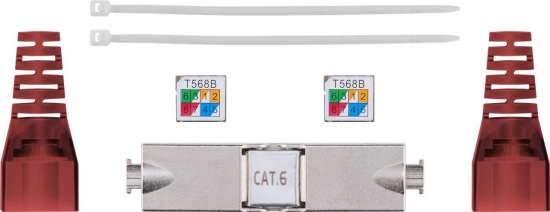 Werkzeugloser Kabelverbinder slim, CAT 6, STP geschirmt