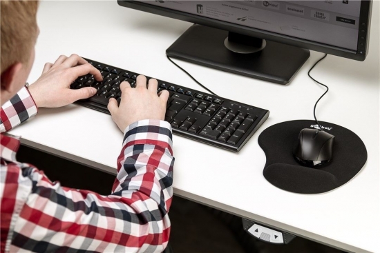 Desktop Tastatur / Maus Set mit DE Layout, kabelgebunden, schwarz