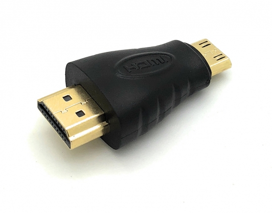 Adapter Mini HDMI Typ C Stecker - HDMI A Stecker, schwarz