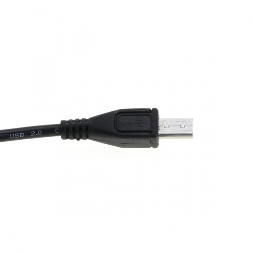 Micro USB Kabel mit verlängertem Micro B Stecker schwarz 1,0m