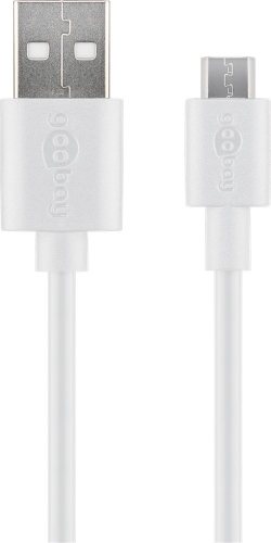 goobay Fast Charge Micro USB Schnellladekabel weiß 1,0m