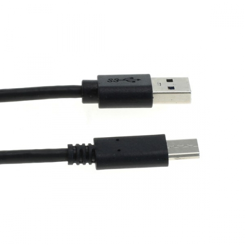 USB-C 3.0 Kabel mit verlängertem USB-C Stecker schwarz 1,0m