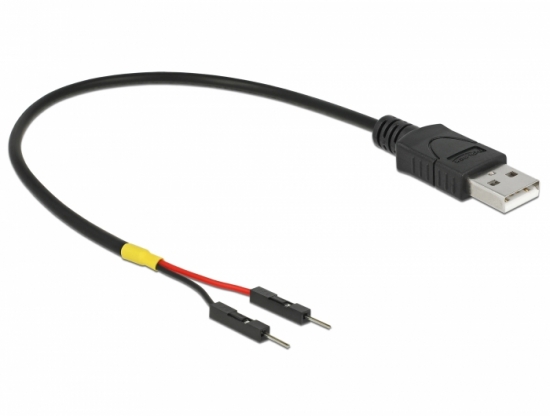 Kabel USB Typ A Stecker  2x Pfostenstecker einzeln zur Stromversorgung - Lnge: 20 cm