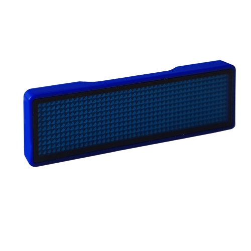 LED Name Tag, 11x44 Pixel, USB, unifarben - Farbe: blau
