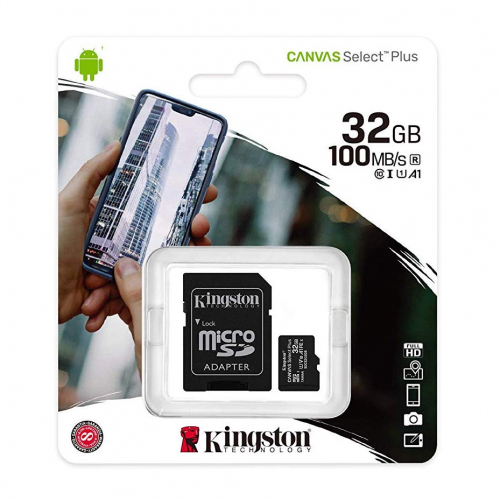 Kingston Canvas Select Plus microSDHC Class 10 Speicherkarte + Adapter 32GB