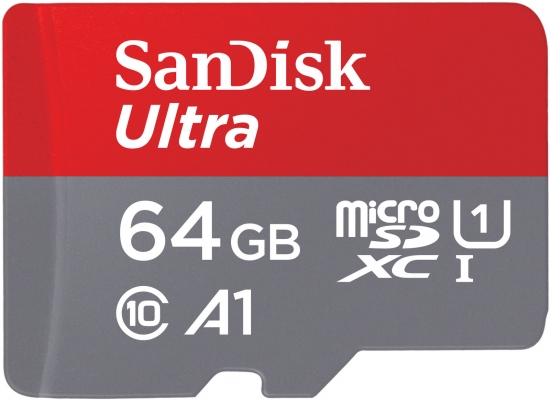 SanDisk Ultra microSDXC A1 100MB/s Class 10 Speicherkarte + Adapter 64GB