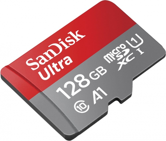 SanDisk Ultra microSDXC A1 100MB/s Class 10 Speicherkarte + Adapter 128GB