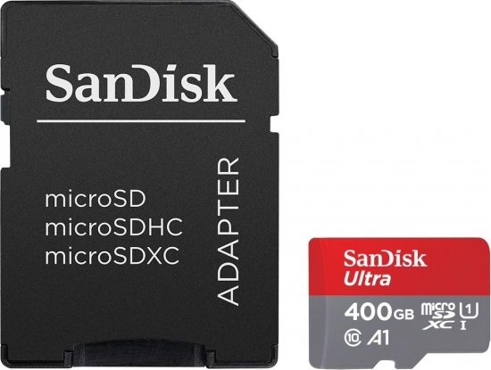 SanDisk Ultra microSDXC A1 100MB/s Class 10 Speicherkarte + Adapter 400GB