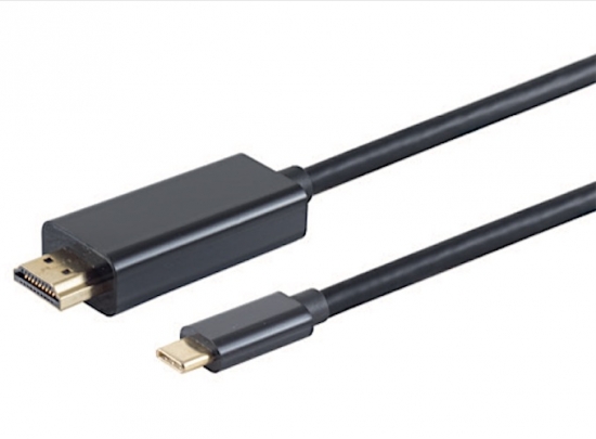 USB-C Adapterkabel, USB-C Stecker  HDMI Typ A Stecker, 4K 60Hz, schwarz - Lnge: 1,80 m