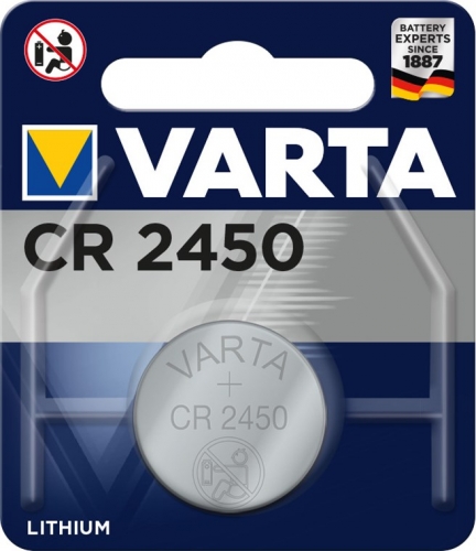 VARTA Knopfzelle Lithium CR2450, 1er Blister