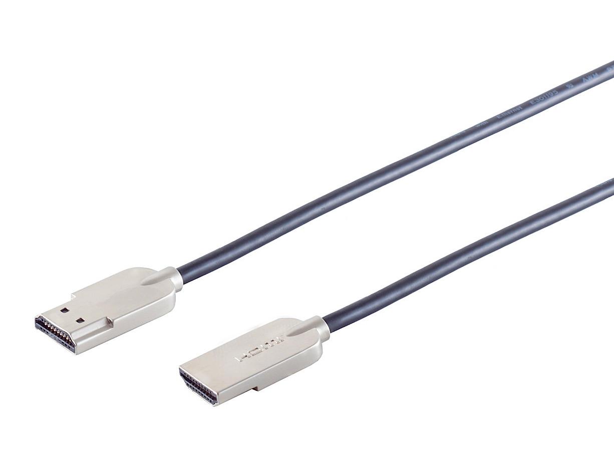 Ultra Slim High Speed HDMI Kabel mit Ethernet, schwarz - Länge: 1,00 m