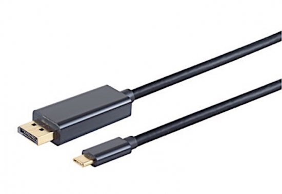 USB-C Adapterkabel, USB-C Stecker  DisplayPort Stecker, 4K 60Hz, schwarz - Lnge: 1,80 m