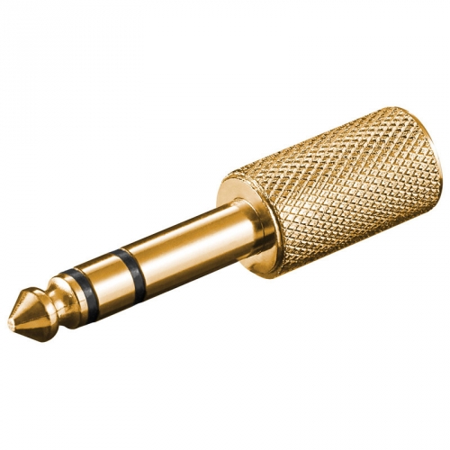 Klinken Adapter vergoldet 3,5mm Stereo Klinkenkupplung - 6,3mm Stereo Klinkenstecker