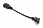 USB 2.0 Hi-Speed OTG Adapterkabel, Micro B-Stecker 90° unten gewinkelt - A Buchse, schwarz, 0,15m