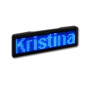 LED Name Tag, 11x44 Pixel, USB - Rahmen: schwarz - LED: blau