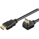 High Speed HDMI Kabel mit Ethernet 90° gewinkelt schwarz - Länge: 1,50 m