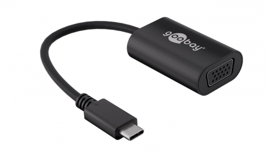 USB-C Adapter, USB-C Stecker - VGA Buchse (15-polig), schwarz