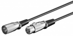 XLR Anschlusskabel, XLR-Stecker (3-Pin)  XLR-Buchse (3-Pin), schwarz - Lnge: 2,0m