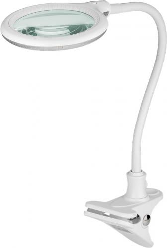 Kaltlicht LED Klemm Lupenleuchte mit 30 SMD LEDs und flexiblem Schwanenhals, 6W, weiß