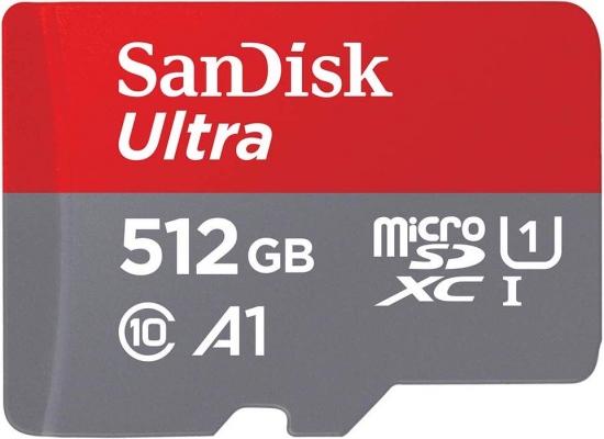 SanDisk Ultra microSDXC A1 100MB/s Class 10 Speicherkarte + Adapter 512GB