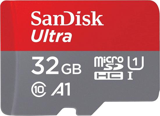 SanDisk Ultra microSDHC A1 120MB/s Class 10 Speicherkarte 32GB, ohne Adapter