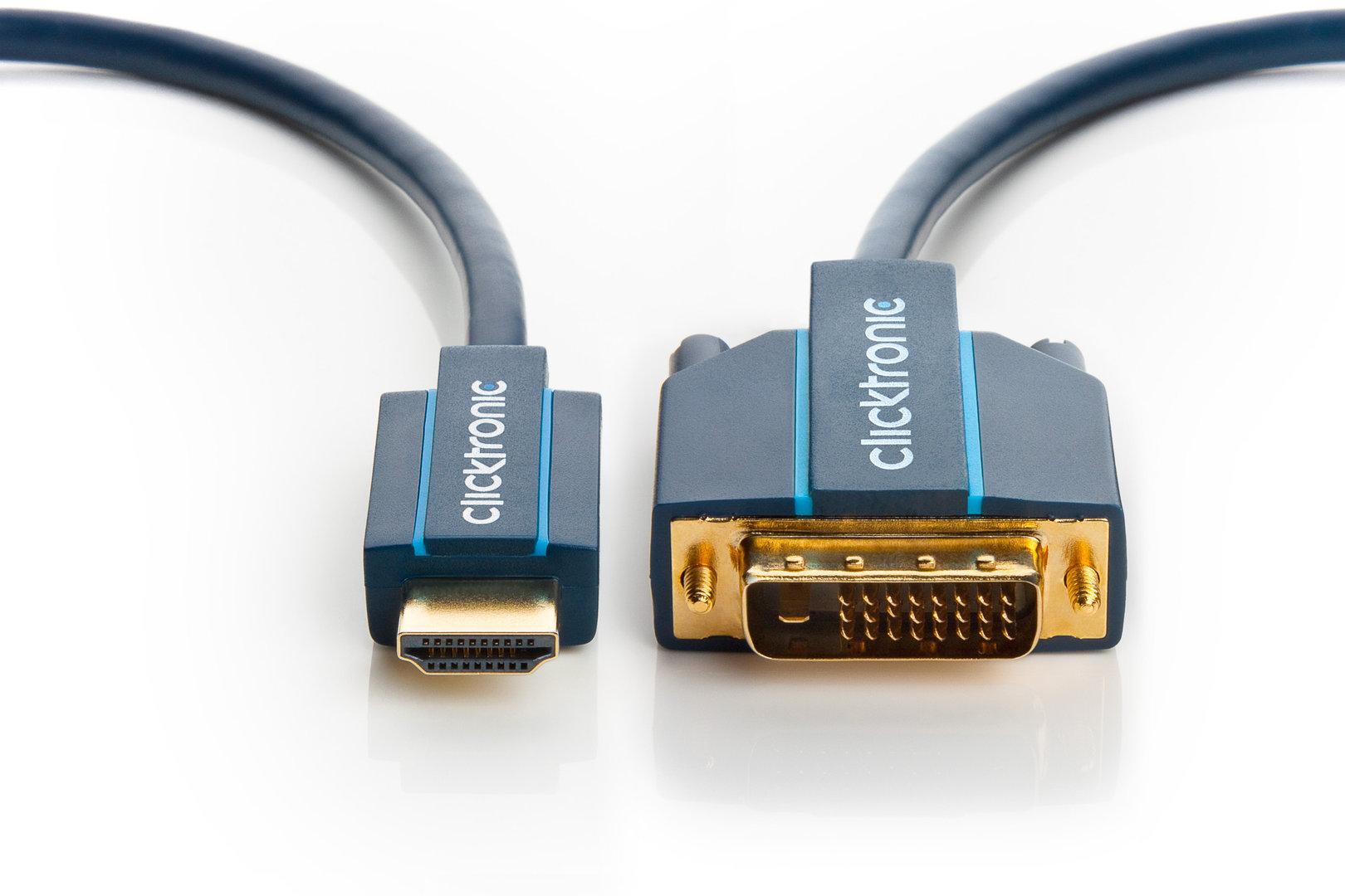 Clicktronic Casual HDMI / DVI Adapterkabel - Länge: 15,00 m