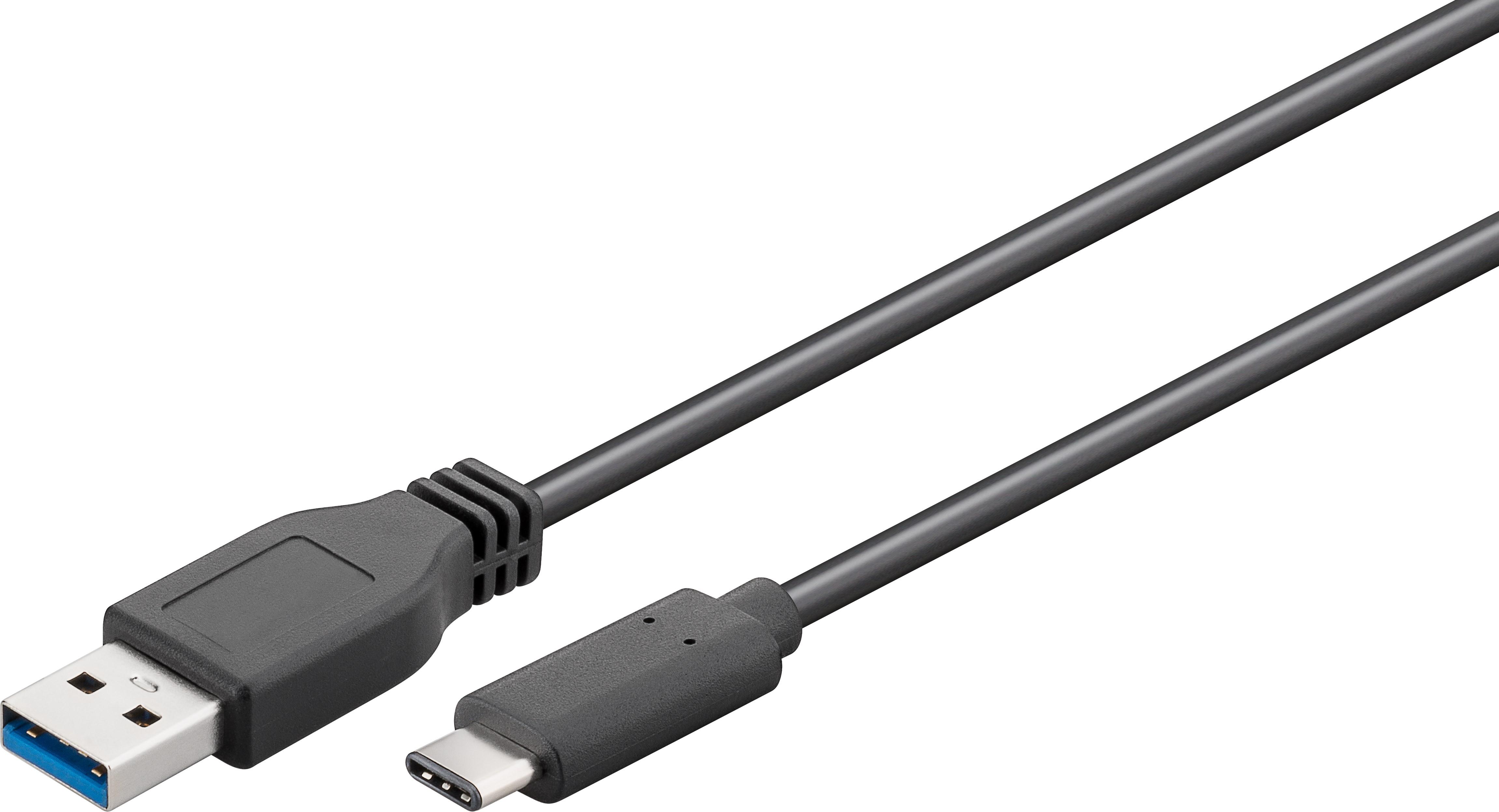 USB 3.0 Kabel A Stecker – C Stecker schwarz - Länge: 2,0 m 