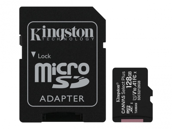 Kingston Canvas Select Plus microSDXC Class 10 Speicherkarte + Adapter 128GB
