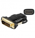 Adapter, HDMI Typ A Buchse - DVI-D (24+1) Stecker, schwarz
