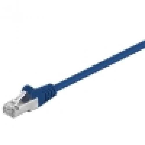 CAT 5e Netzwerkkabel, SF/UTP, blau - Länge: 0,25 m