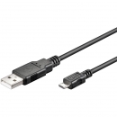 USB 2.0 Hi-Speed Kabel A Stecker  Micro B Stecker schwarz - Lnge: 0,15 m