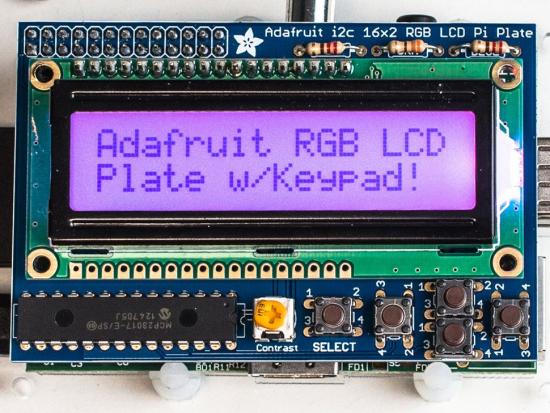 Adafruit RGB Positives 16x2 LCD und Keypad Kit fr Raspberry Pi