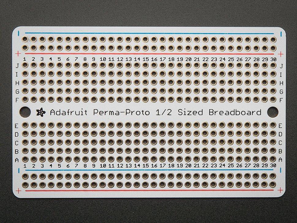 Adafruit Perma-Proto Breadboard PCB, 1/2 Größe