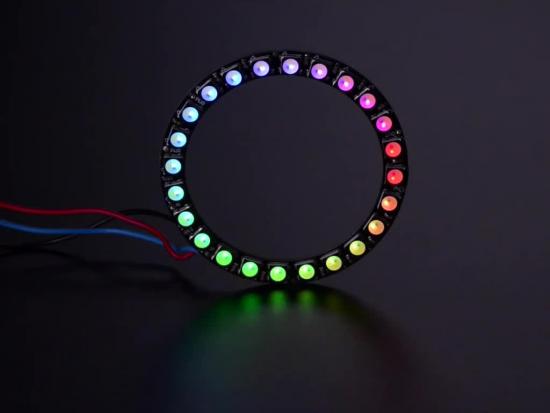 Adafruit NeoPixel Ring - 24 x 5050 RGBW LEDs mit integrierten Treibern, Kaltweiß