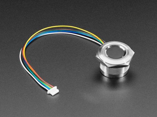 Adafruit Robuster Fingerabdrucksensor für Schalttafelmontage mit zweifarbigem LED-Ring