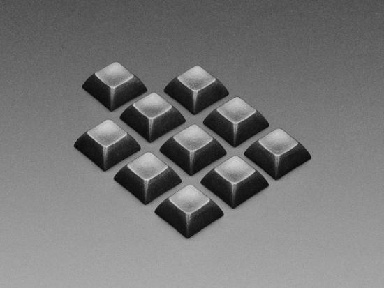 Schwarze DSA Keycaps fr MX-kompatible Schalter, 10er-Pack