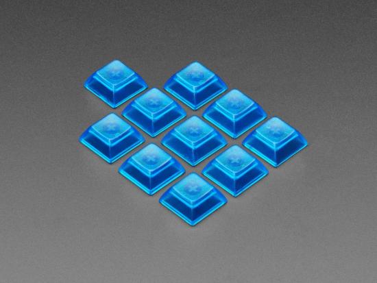 Durchsichtige Blaue DSA Keycaps fr MX-kompatible Schalter, 10er-Pack