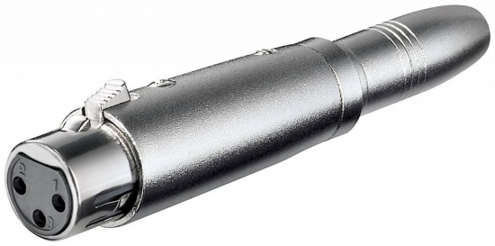 XLR-Adapter, XLR-Buchse (3-Pin) - 6,35mm Klinkenbuchse (3-Pin, Stereo)