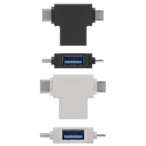 USB 3.0 SuperSpeed OTG Adapter, A-Buchse  Micro B-Stecker / C-Stecker